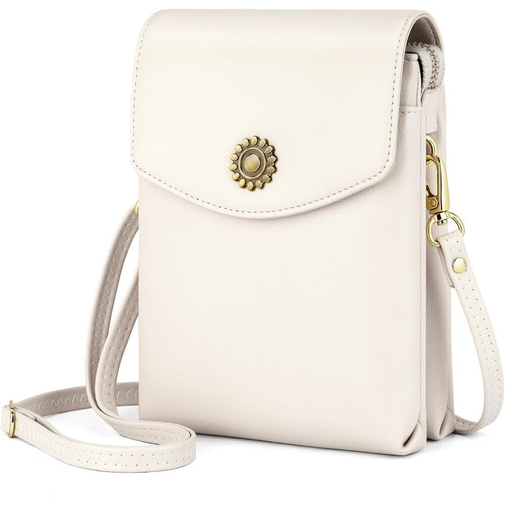 Small Crossbody Bag Vegan Leather Women RFID Phone Wallet Purse Adjustable